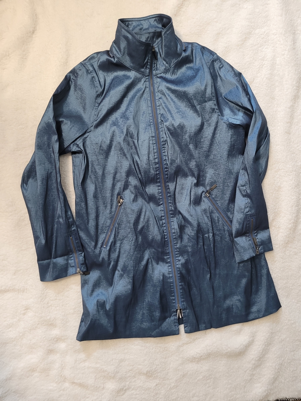 Mycra Pac Black and White Striped Lined Jacket